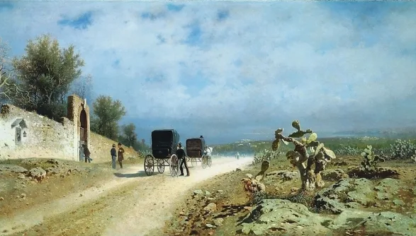 Strada di campagna (Un giorno di sole in Sicilia) di Francesco Lojacono, 1877