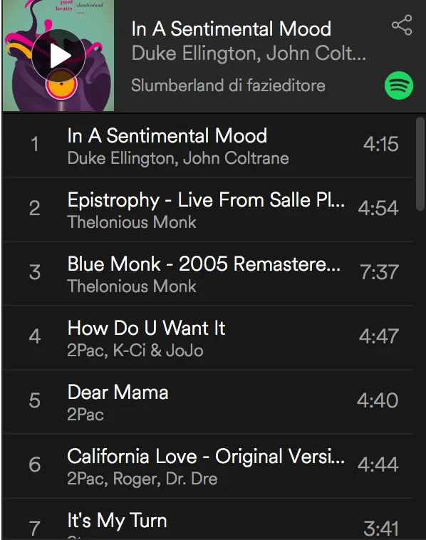 Clicca sulla foto per ascoltare la playlist del romanzo